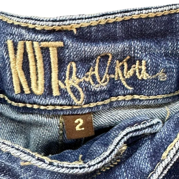 KUT FROM THE KLOTH Katy Ankle Straight Leg Jeans • 2 • blue denim - Picture 7 of 9